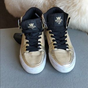 Supra “Vaider” Gold Hi-Tops